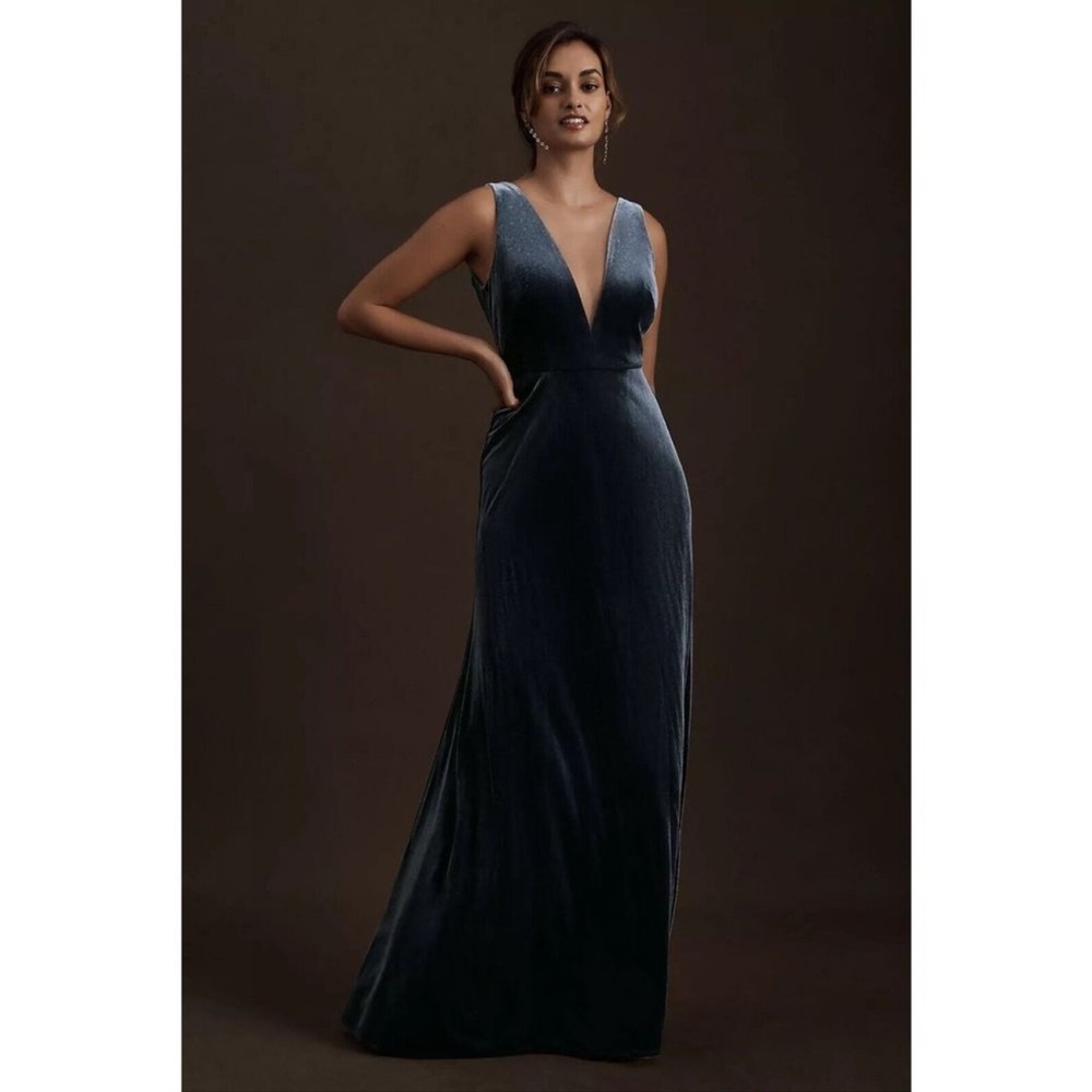 NWT BHLDN Jenny Yoo Logan Velvet Maxi Dress